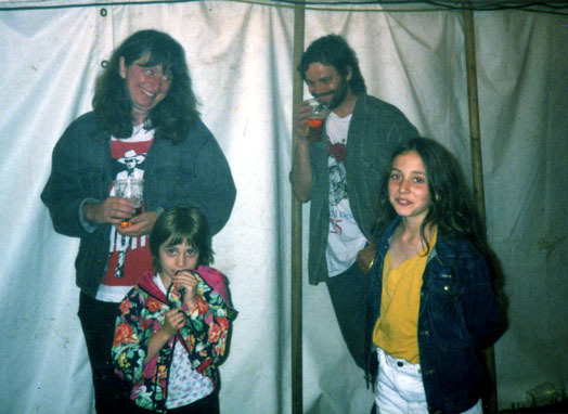 Edmondsons - Ian, Doth, Kate and Peggy - Bob's Birthday Bash 1997. Photo : Stella Longland